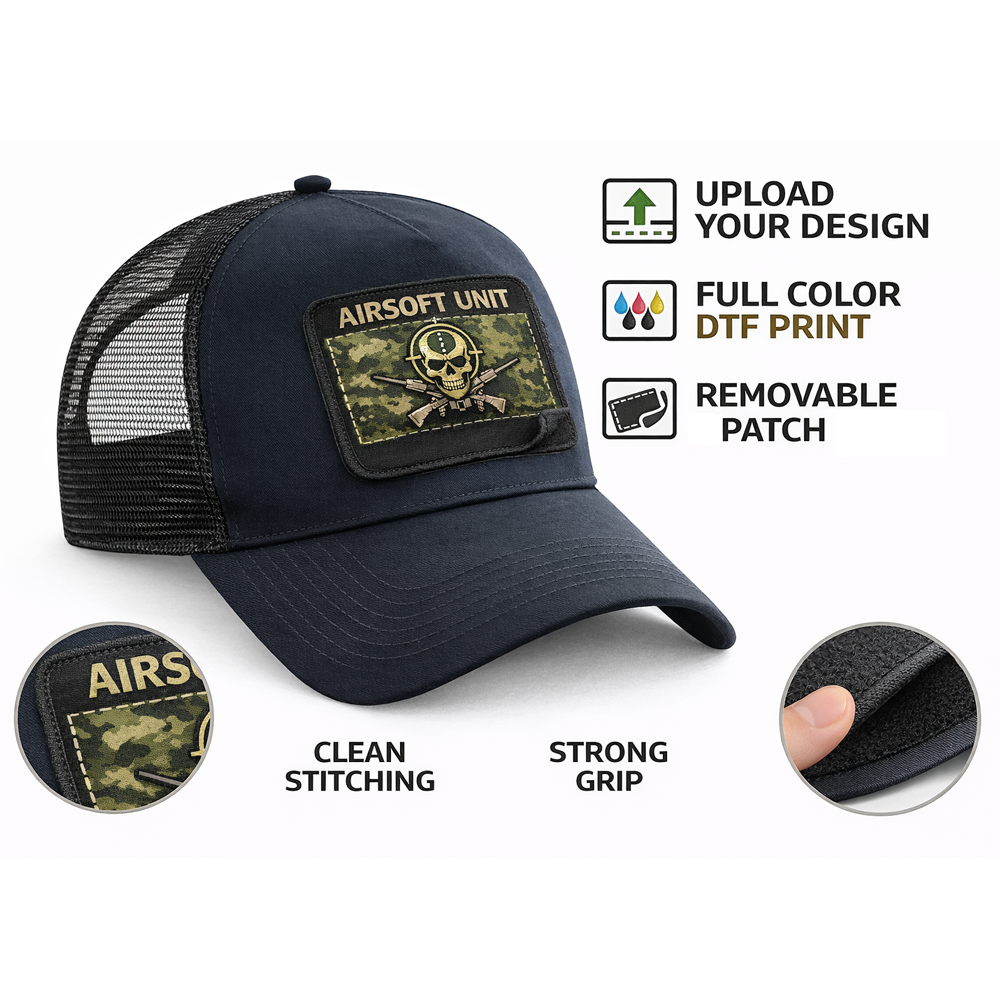 Casquette personnalisée avec patch – prénom, texte ou logo | casquette personnalisable