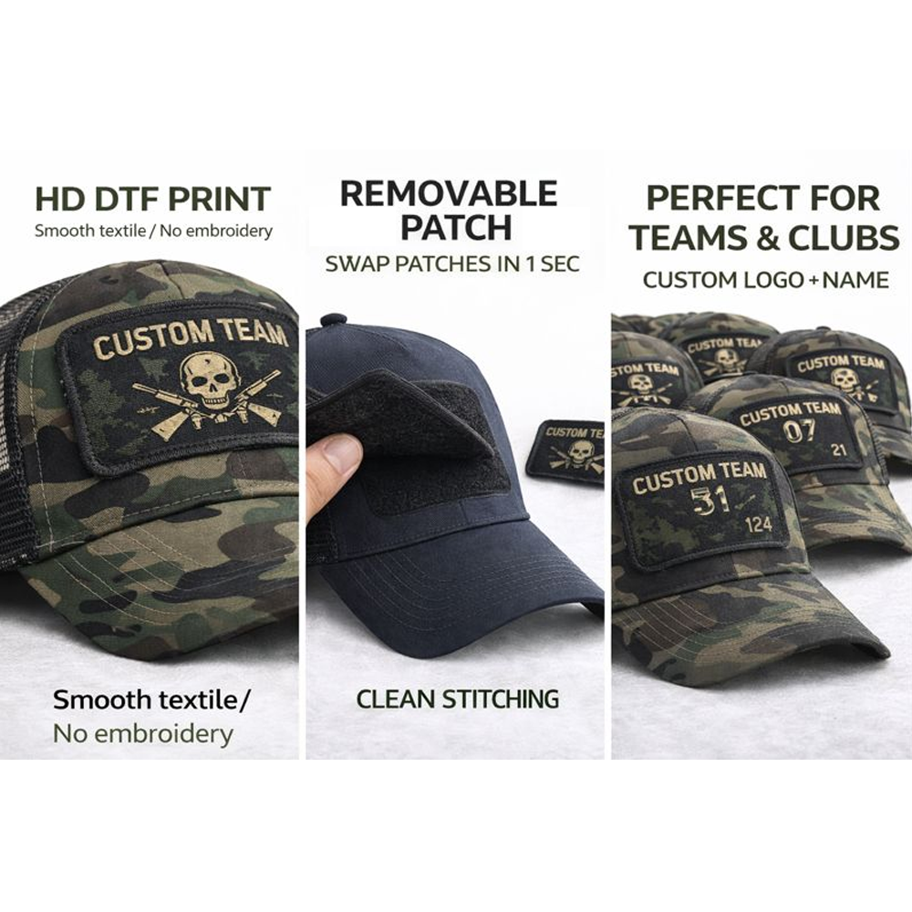 Casquette personnalisée avec patch – prénom, texte ou logo | casquette personnalisable