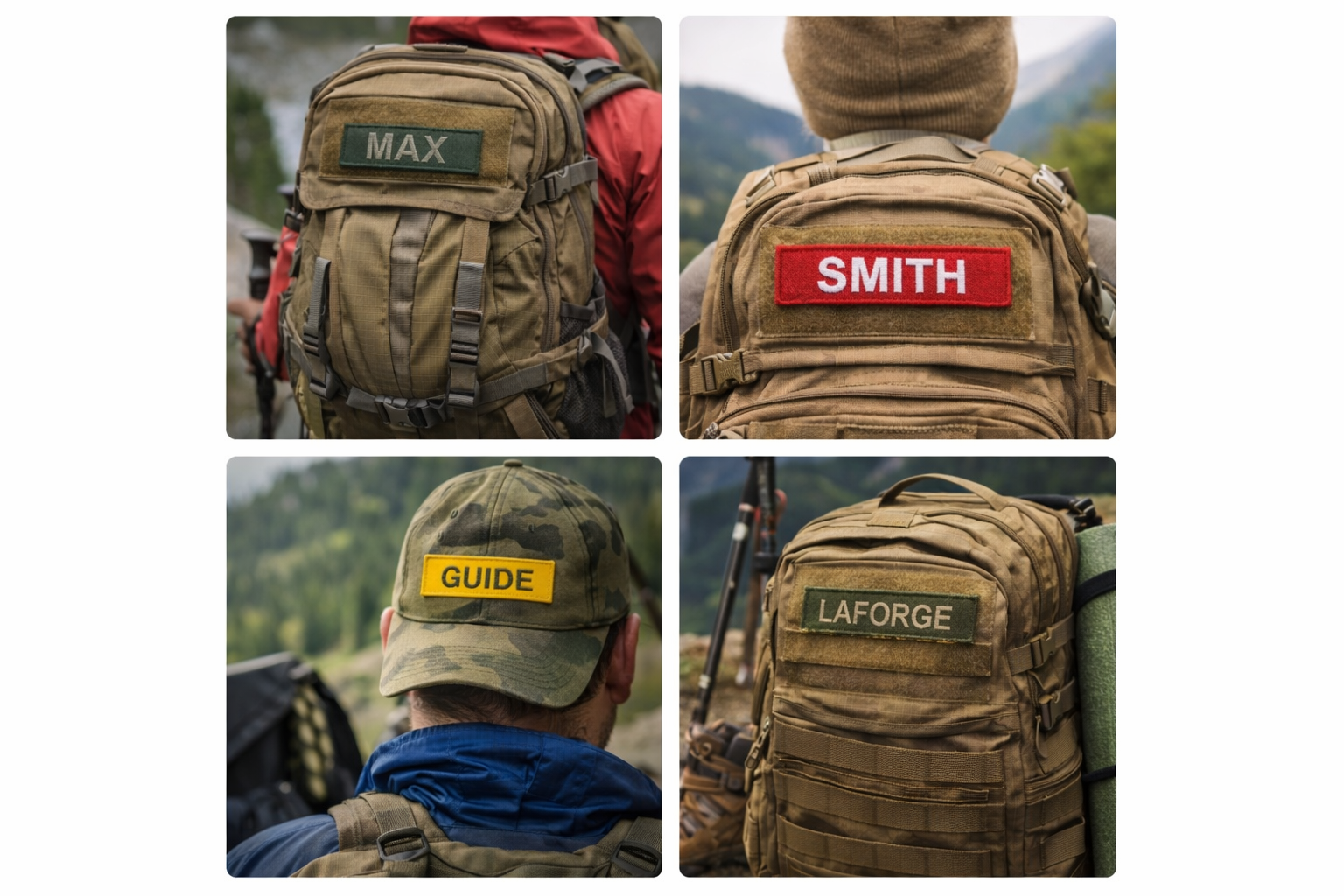 Patch imprimé personnalisé 20x7 cm – auto agrippant, thermocollant ou à coudre